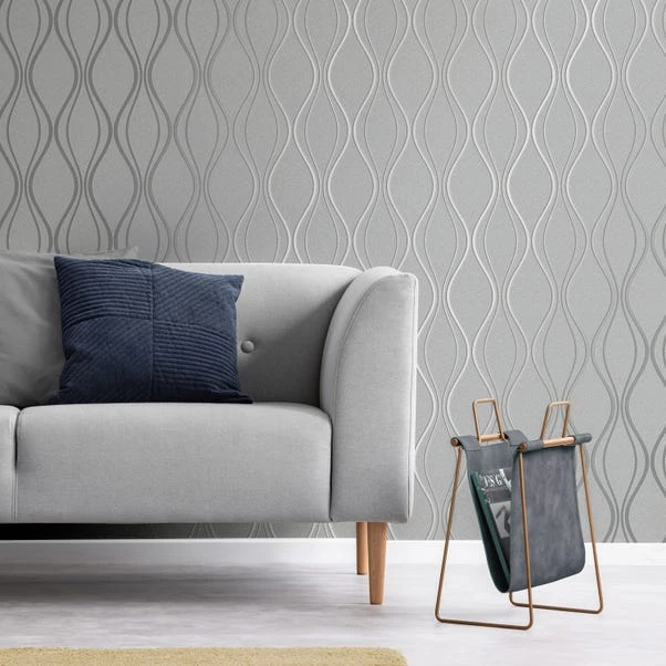 Platinum Rosco Foil Wave Silver Wallpaper 3 Platinum Rosco Foil Wave Silver Wallpaper