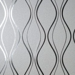 Platinum Rosco Foil Wave Silver Wallpaper 9 Platinum Rosco Foil Wave Silver Wallpaper -Furn Shop 30756993 alt03
