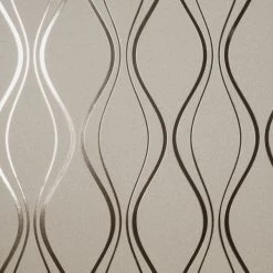 Platinum Rosco Foil Wave Gold Wallpaper -Furn Shop 30756994 alt03