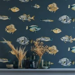 Dunelm Watercolour Fish Wallpaper 10 Dunelm Watercolour Fish Wallpaper -Furn Shop 30757402 alt03