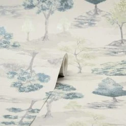 Dunelm Tree Green Wallpaper -Furn Shop 30757410 alt02
