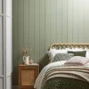 Dunelm Wood Panel Sage Wallpaper -Furn Shop 30757414