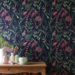 Dorma Winter Garden Navy Wallpaper -Furn Shop 30757454 alt03
