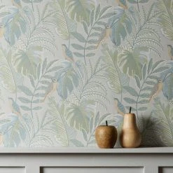 Dunelm Tropical Pastel Grey Wallpaper 11 Dunelm Tropical Pastel Grey Wallpaper -Furn Shop 30759606 alt04