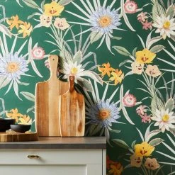 Dunelm Tropical Floral Emerald Wallpaper -Furn Shop 30759937 alt03
