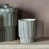 Cedar & Sage Stripe Pot -Furn Shop 30763061
