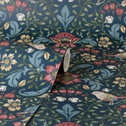 Dunelm Ruskin Navy Wallpaper 9 Dunelm Ruskin Navy Wallpaper -Furn Shop 30770287 alt02