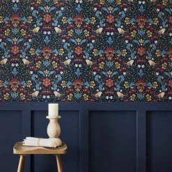Dunelm Ruskin Navy Wallpaper 11 Dunelm Ruskin Navy Wallpaper -Furn Shop 30770287 alt04