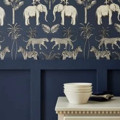 Dunelm Safari Walk Navy Wallpaper 10 Dunelm Safari Walk Navy Wallpaper -Furn Shop 30770289 alt03
