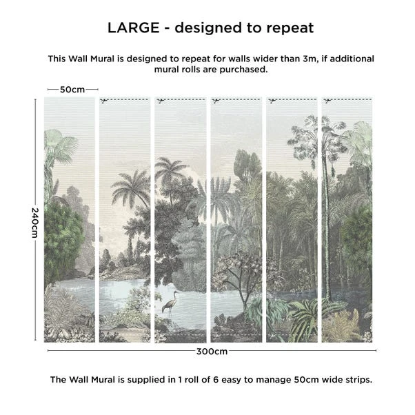 Dunelm Vintage Tropical Multi Mural 5 Dunelm Vintage Tropical Multi Mural - Image 3