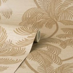 Dunelm Palm Print Natural Wallpaper 9 Dunelm Palm Print Natural Wallpaper -Furn Shop 30770687 alt02