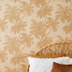 Dunelm Palm Print Natural Wallpaper 11 Dunelm Palm Print Natural Wallpaper -Furn Shop 30770687 alt04