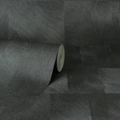 Dunelm Textured Vinyl Square Black Wallpaper -Furn Shop 30770689 alt02