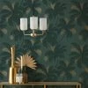 Dunelm Palm Print Emerald Green Wallpaper -Furn Shop 30770738