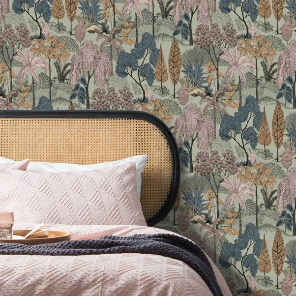 Dunelm Tropical Island Sage Wallpaper 3 Dunelm Tropical Island Sage Wallpaper