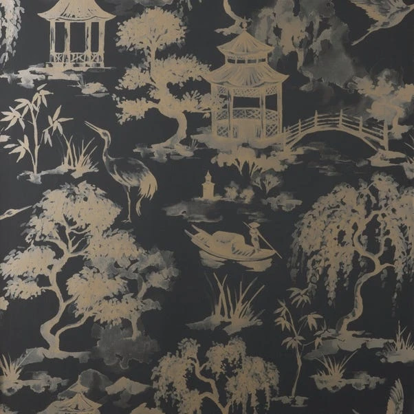 Dunelm Watercolour Scene Raven Wallpaper 4 Dunelm Watercolour Scene Raven Wallpaper - Image 2