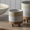 Cedar & Sage Eastling Pot White Natural Small -Furn Shop 30776624