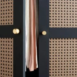 Brewster Cane Charcoal Natural Self Adhesive Wallpaper -Furn Shop 30780876 alt05