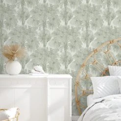 Brewster Vintage Tropical Sage Self Adhesive Wallpaper 11 Brewster Vintage Tropical Sage Self Adhesive Wallpaper -Furn Shop 30780887 alt03
