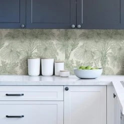 Brewster Vintage Tropical Sage Self Adhesive Wallpaper 12 Brewster Vintage Tropical Sage Self Adhesive Wallpaper -Furn Shop 30780887 alt04