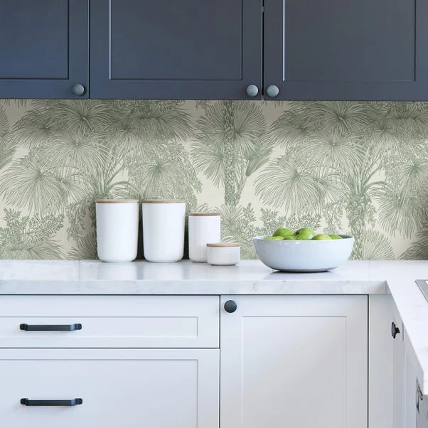 Brewster Vintage Tropical Sage Self Adhesive Wallpaper 7 Brewster Vintage Tropical Sage Self Adhesive Wallpaper - Image 5