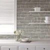 NuWallpaper Brick Facade Grey Self Adhesive Wallpaper -Furn Shop 30782413