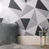 Fine Décor Wallpaper Apex Geo Sidewall Silver Wallpaper 2 Fine Décor Wallpaper Apex Geo Sidewall Silver Wallpaper -Furn Shop 30782450