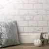 Crown Wallpaper Brick Marble Silver Wallpaper -Furn Shop 30782465