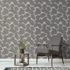 Fine Décor Wallpaper Larson Leaf Charcoal Wallpaper -Furn Shop 30782528