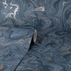Fine Décor Wallpaper Marble Navy Wallpaper -Furn Shop 30782549 alt02