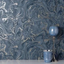 Fine Décor Wallpaper Marble Navy Wallpaper -Furn Shop 30782549 alt03