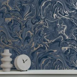 Fine Décor Wallpaper Marble Navy Wallpaper -Furn Shop 30782549 alt04