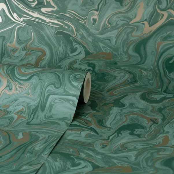 Fine Décor Wallpaper Marble Emerald Wallpaper 5 Fine Décor Wallpaper Marble Emerald Wallpaper - Image 3