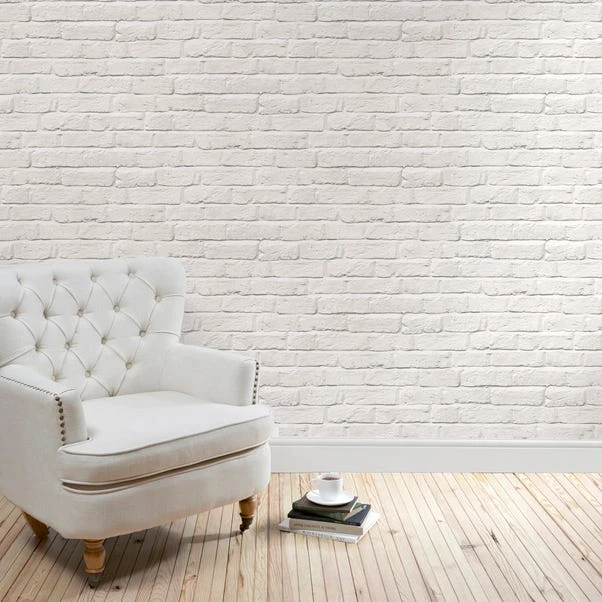 Dunelm White Brick Wallpaper 3 Dunelm White Brick Wallpaper
