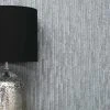 Crown Wallpaper Bergamo Leather Texture Dark Grey And Silver Vinyl Wallpaper -Furn Shop 30782580
