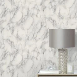 Dunelm Marble Grey Wallpaper