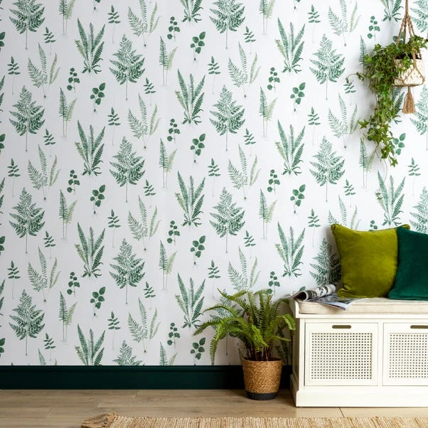 Dunelm Fern Green Wallpaper 3 Dunelm Fern Green Wallpaper
