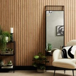 Dunelm Wooden Panel Natural Wallpaper