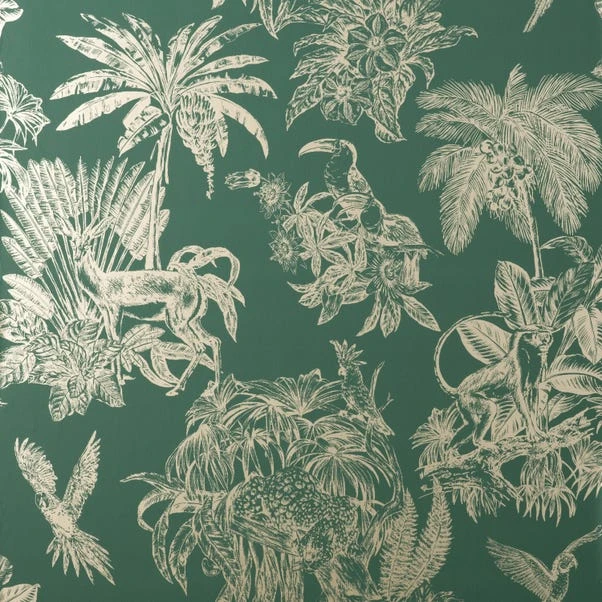 Dunelm Amazonia Emerald Wallpaper 4 Dunelm Amazonia Emerald Wallpaper - Image 2