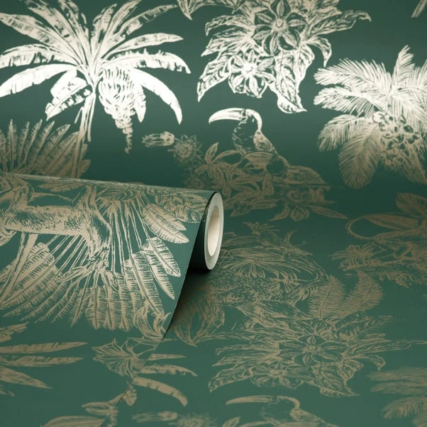 Dunelm Amazonia Emerald Wallpaper 5 Dunelm Amazonia Emerald Wallpaper - Image 3