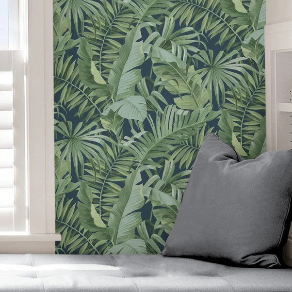 NuWallpaper Nu Wall Self Adhesive Maui Navy Wallpaper 7 NuWallpaper Nu Wall Self Adhesive Maui Navy Wallpaper - Image 5