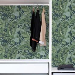 NuWallpaper Nu Wall Self Adhesive Maui Navy Wallpaper 13 NuWallpaper Nu Wall Self Adhesive Maui Navy Wallpaper -Furn Shop 30782983 alt05