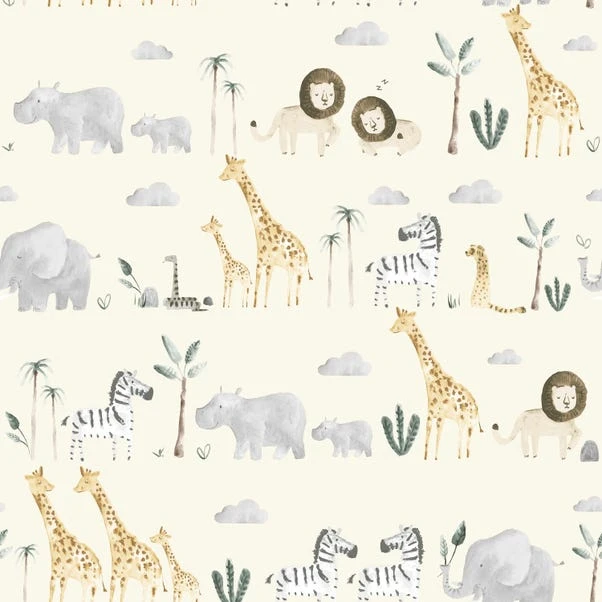 NuWallpaper Nu Wall Self Adhesive Safari Natural Wallpaper 4 NuWallpaper Nu Wall Self Adhesive Safari Natural Wallpaper - Image 2