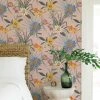 NuWallpaper Nu Wall Self Adhesive Tropical Floral Pink Wallpaper -Furn Shop 30782989