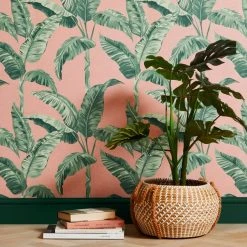 Dunelm Banana Leaf Pink Wallpaper 9 Dunelm Banana Leaf Pink Wallpaper -Furn Shop 30783000 alt03