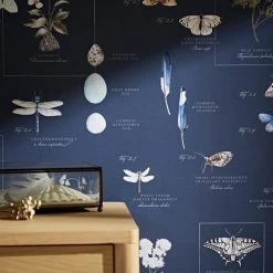 Natural History Museum Nature's Journal Navy Wallpaper -Furn Shop 30783031 alt04