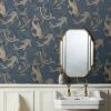 Dunelm Decorative Fish Navy Wallpaper -Furn Shop 30783059