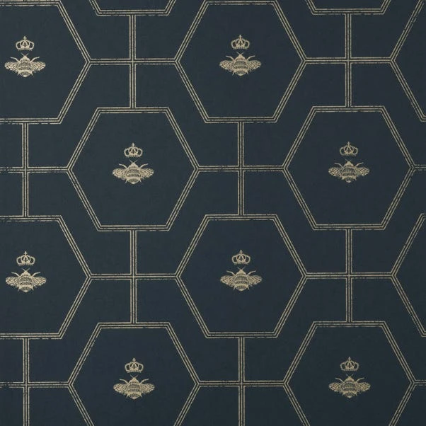 Dorma Heritage Bee Navy Wallpaper 4 Dorma Heritage Bee Navy Wallpaper - Image 2