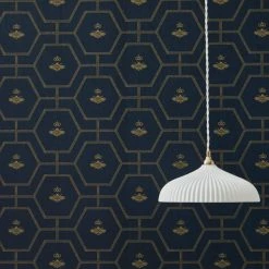 Dorma Heritage Bee Navy Wallpaper 10 Dorma Heritage Bee Navy Wallpaper -Furn Shop 30783078 alt03
