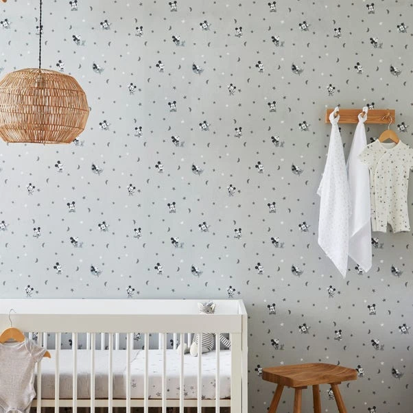 Disney Mickey Mouse Stars And Moon Grey Wallpaper 3 Disney Mickey Mouse Stars And Moon Grey Wallpaper
